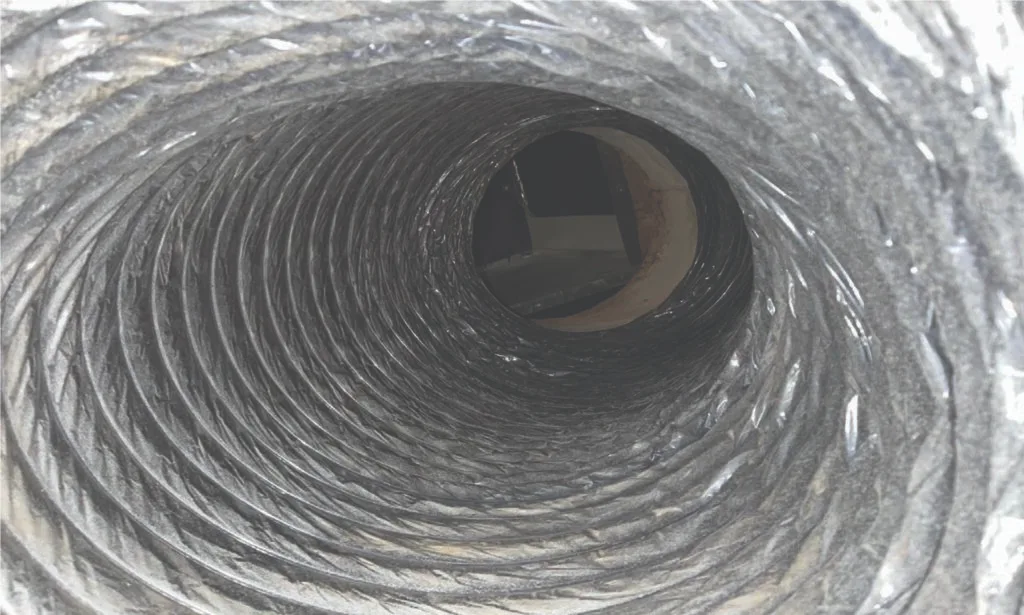 The same style of duct clean after service